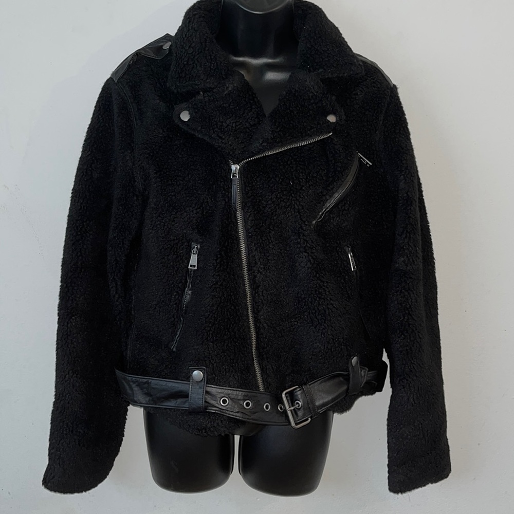 Black Fleece Motocycle Jacket